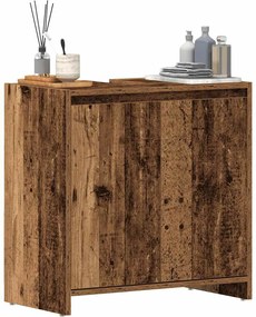 vidaXL Ντουλάπι Νιπτήρα Μπάνιου Παλιό Ξύλο 60x33x60 εκ