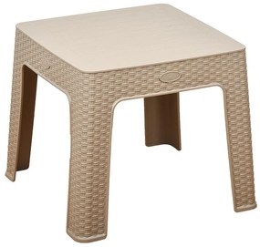 Τραπεζάκι κήπου Raia PP Rattan Cappuccino 44x44x41 εκ.