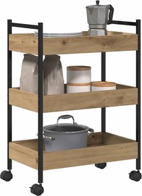 vidaXL Καρότσι Κουζίνας Artisan Oak 50 x 30 x 70 εκ.