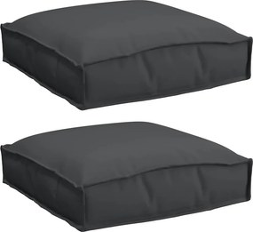 vidaXL Μαξιλάρι 2 pcs Μαύρο 40 x 40 x 8 εκ. Ύφασμα Όξφορντ