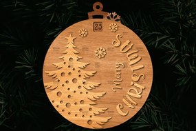 Intra απο ξύλο plywood 3mm-4mm πάχος Χριστουγεννιάτικο στολίδι αντίστροφης μέτρησης Δίασταση 8x8 cm INTRAFABR-107491937