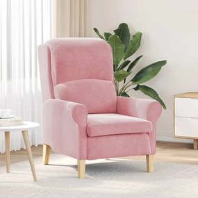 vidaXL Πολυθρόνα Ροζ 76 x 94 x 102 εκ Βελούδο