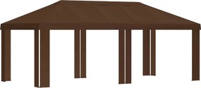 vidaXL Κάλυμμα Γκαζebo 6 x 3 m Καφέ Πολυεστέρας 190 gsm