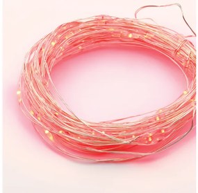 Λαμπάκια Σειρά 100 LED Χρονοδιακόπτης Κόκκινο Ασημί Καλώδιο Χάλκινο Μπαταρίας 3xAA IP44 10μ και 10cm X01100415 ACA-X01100415-Αση X01100415