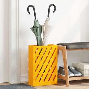 vidaXL Μουσταρδί Κάλαθος Ομπρέλας 28x12x41 εκ. Χάλυβας