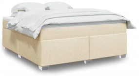 Κρεβάτι Boxspring με Στρώμα Κρεμ 180x200 εκ. Υφασμάτινο