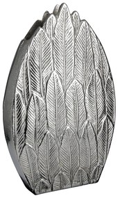 Βάζο ArteLibre Φτερά Ασημί Αλουμίνιο 6x18x28.5cm