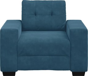 vidaXL Πολυθρόνα-Καναπέ Μπλε Βελούδινη 100x78x80 εκ.