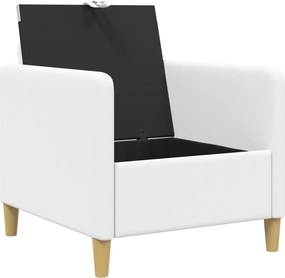 vidaXL Καναπές με Αποθήκευση Λευκό 72 x 78 x 87 εκ. Πολυεστέρας