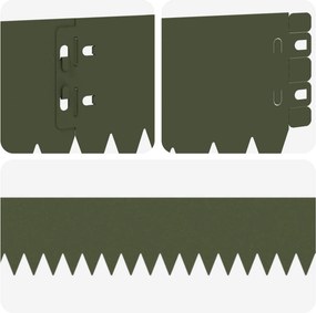 vidaXL Περίγραμμα γκαζόν 30 τμχ. 103 x 10 εκ Steel Λαδί