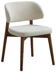 Καρέκλα Siena rubberwood σε καρυδί-εκρού απόχρωση 48x50x81εκ 2αδα 48x50x81 εκ.