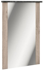 VINCENT Καθρέπτης Τοίχου με Oak Endgray Untreatad / Dark Concrete Ξύλινο Πλαίσιο 68x95cm