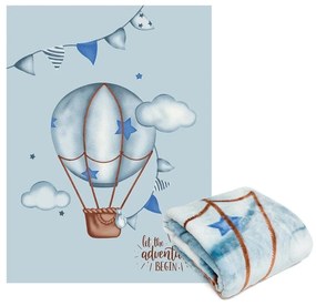 Borea Κουβέρτα Αερόστατο Μονή 150 x 220 cm Σιέλ