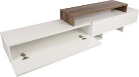 Έπιπλο Τηλεόρασης Λευκό / Teak NIRVANA 180x29,5x41,7