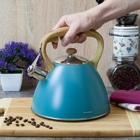 Τσαγιέρα Klausberg KB 7263, 22 cm, 3 l, Σφυρίχτρα ατμού, Επαγωγή, Μπλε