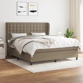 ΚΡΕΒΑΤΙ BOXSPRING ΜΕ ΣΤΡΩΜΑ TAUPE 160X200 ΕΚ. ΥΦΑΣΜΑΤΙΝΟ 3128297