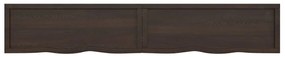 Πάγκος Μπάνιου Σκούρο Καφέ 220x40x(2-4) εκ. Επεξεργ. Μασίφ Ξύλο - Γκρι