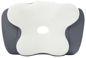 vidaXL Μαξιλάρι με μαξιλάρι Λευκό 60 x 37 x 13 εκ. Πολυεστέρας