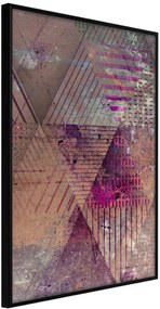 Αφίσα - Pink Patchwork II - 20x30 - Μαύρο - Χωρίς πασπαρτού