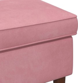 vidaXL Πολυθρόνα Ποδιών Ροζ 55 x 35 x 41 εκ Βελούδο