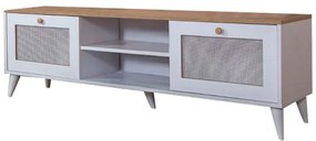 Έπιπλο Τηλεόρασης Calvin 277WLN1135 180x55x41cm White-Oak