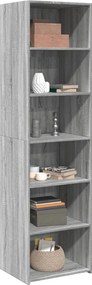 vidaXL Ντουλάπι Γκρι Sonoma 50x41x185 εκ. από Επεξεργασμένο Ξύλο