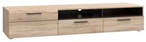 Έπιπλο TV Solo 180x52x34cm δεξί Sonoma-Wenge MDF Καμπυλωτό τελείωμα στις πόρτες - TO-SOLOTV2S1DP - TO-SOLOTV2S1DP
