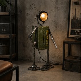 EXTREME INTERIOR DESIGN LAMP ROBOT IRON GREEN E27 MAX.60W 74939