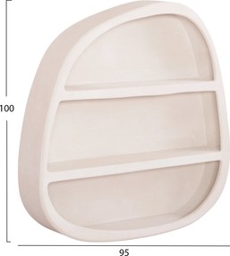 ΡΑΦΙ ΤΟΙΧΟΥ ΣΕΙΡΑ SANTORINI HM18058 MDF ΣΕ ΥΠΟΛΕΥΚΟ ΧΡΩΜΑ 95x18x100Υεκ.