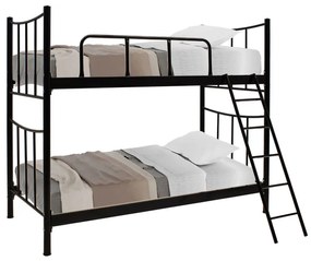 Intrahome Κρεβάτι-κουκέτα Winston Intrahome μεταλλικό μαύρο PYRENEESALEXA 90x190εκ | SKU: INTRAPA-354111123