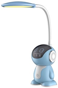 KIDS DESK LAMP LED BADOO ROBOT FIGURE  SKY BLUE-WHITE ABS