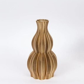 Βάζο Πορσελάνινο 3D 752-21099 16x16x30cm Gold Estheti Home Porcelain