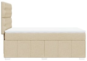 Κρεβάτι Boxspring με Στρώμα Κρεμ 80 x 200 εκ. Υφασμάτινο - Κρεμ