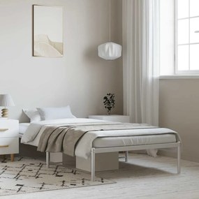 vidaXL Πλαίσιο Κρεβατιού Λευκό 100 x 190 εκ. Μεταλλικό