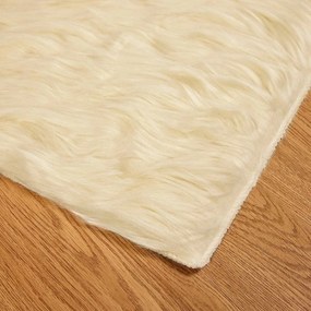 vidaXL Χαλί από τεχνητό πρόβειο δέρμα TAFALLA Κρεμ 100 x 200 cm