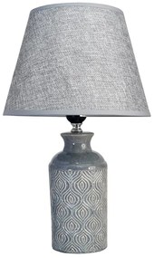 POWERTECH επιτραπέζιο φωτιστικό HLL-0142, E27, κεραμική βάση, γκρι