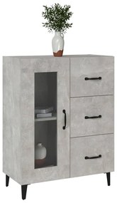 vidaXL Ντουλάπι Γκρι Σκυροδέματος 69,5x34x90 εκ. Επεξεργασμένο Ξύλο