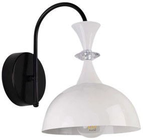 Φωτιστικό Τοίχου - Απλίκα 534LUN3882 20x30cm 1xE27 40W White-Black Opviq