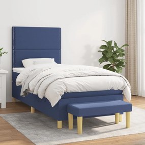 ΚΡΕΒΑΤΙ BOXSPRING ΜΕ ΣΤΡΩΜΑ ΜΠΛΕ 100 X 200 ΕΚ. ΥΦΑΣΜΑΤΙΝΟ 3137059