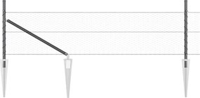 vidaXL Στύλος Περιφράξεων Γκρι 25 x 0,5 μ (25 mm δίχτυ) Ατσάλι