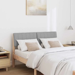 vidaXL Ταπετσαρισμένο κεφαλάρι Ανοιχτό γκρι 120 cm