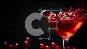 Σετ των 2 Intra Συλλεκτικό Ξύλινο Παζλ Plywood 4mm - Κοκτέιλ με θέμα το Halloween με Eyeballs και Cranberries Σε Ξύλινο Κουτί - Διαστάσεις: 10x10 cm – 25 κομμάτια