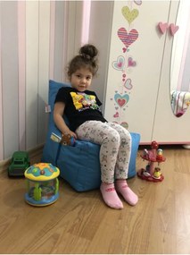 Stewehome Παιδική πολυθρόνα αχλάδι για ηλικίες 1 έως 8 ετών από ύφασμα 35x40x60 cm