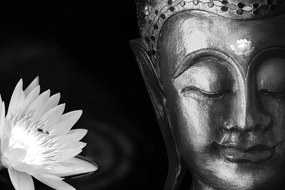 Εικόνα του θεϊκού Βούδα σε ασπρόμαυρο - 90x60