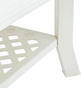 vidaXL Τραπεζάκι Σαλονιού Λευκό 90 x 60 x 46 εκ. Πλαστικό