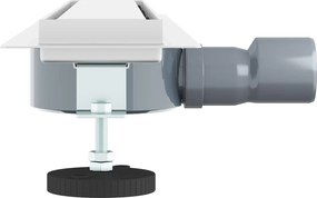 vidaXL Σιφόνι ντους 2-σε-1 με 360° σιφόνι Ασημί 60 cm