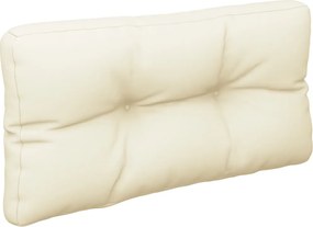 vidaXL Μαξιλάρι Παλέτας Κρεμ 70 x 40 x 12 εκ. Υφασμάτινο