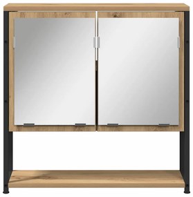 vidaXL Ντουλάπι μπάνιου με καθρέφτη artisan δρυς 60 x 16 x 60 εκ