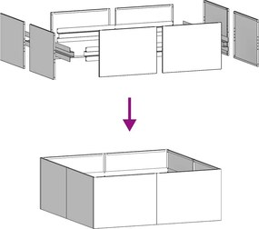 vidaXL Ζαρντινιέρα Ανθρακί 100x100x40 εκ. από Χάλυβα