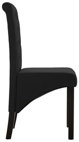 vidaXL Καρέκλες Τραπεζαρίας 4 τεμ. Μαύρες Υφασμάτινες